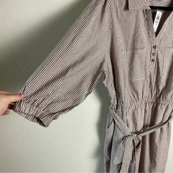 Torrid Striped Mini Cotton Poly Blouson Sleeve Shirt Dress 2X NWT 40056348 - Picture 5 of 16